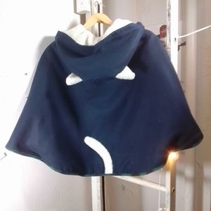 Navy Blue Kitty Cape/Poncho